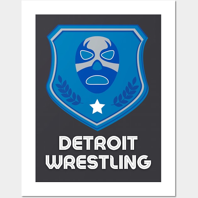 Detroit Wrestling "Hilo Blue" Wall Art by DDT Shirts